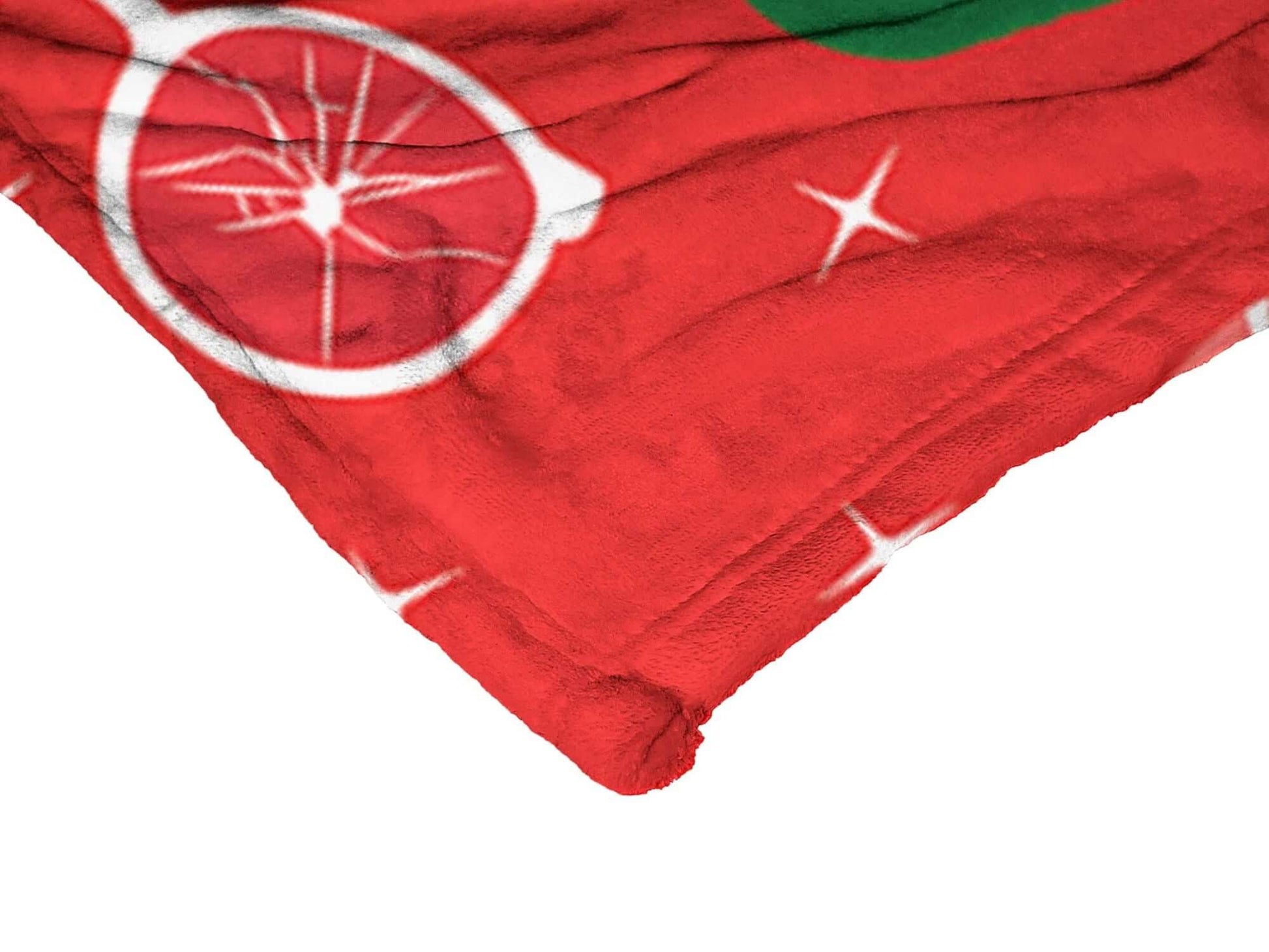 A Christmas Story Silk Touch Throw Blanket, red and green design, holiday decor