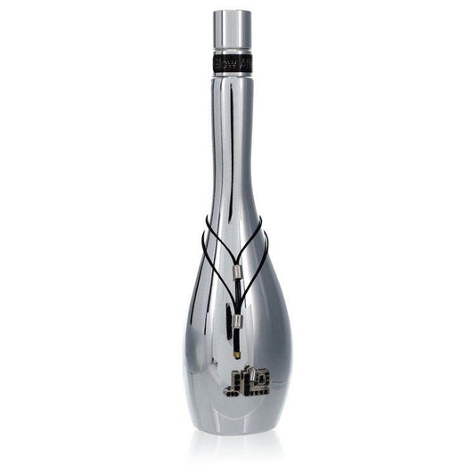 Alt Tag: Glow After Dark by Jennifer Lopez Eau De Toilette Spray, 50ml. Features mandarin, jasmine, peony, patchouli, unboxed silver bottle.