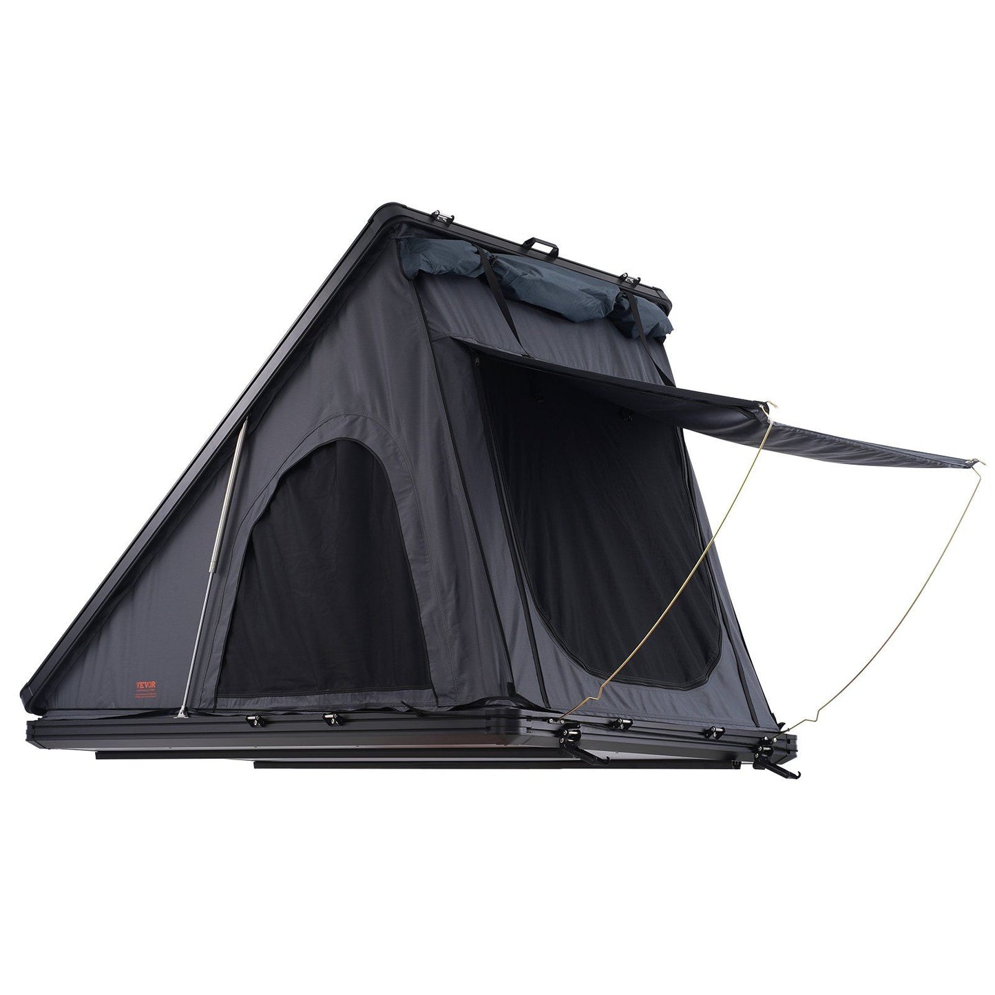VEVOR hard shell rooftop tent for Jeep SUV truck, accommodates 2-3 people, waterproof, UV protection, includes ladder for camping.