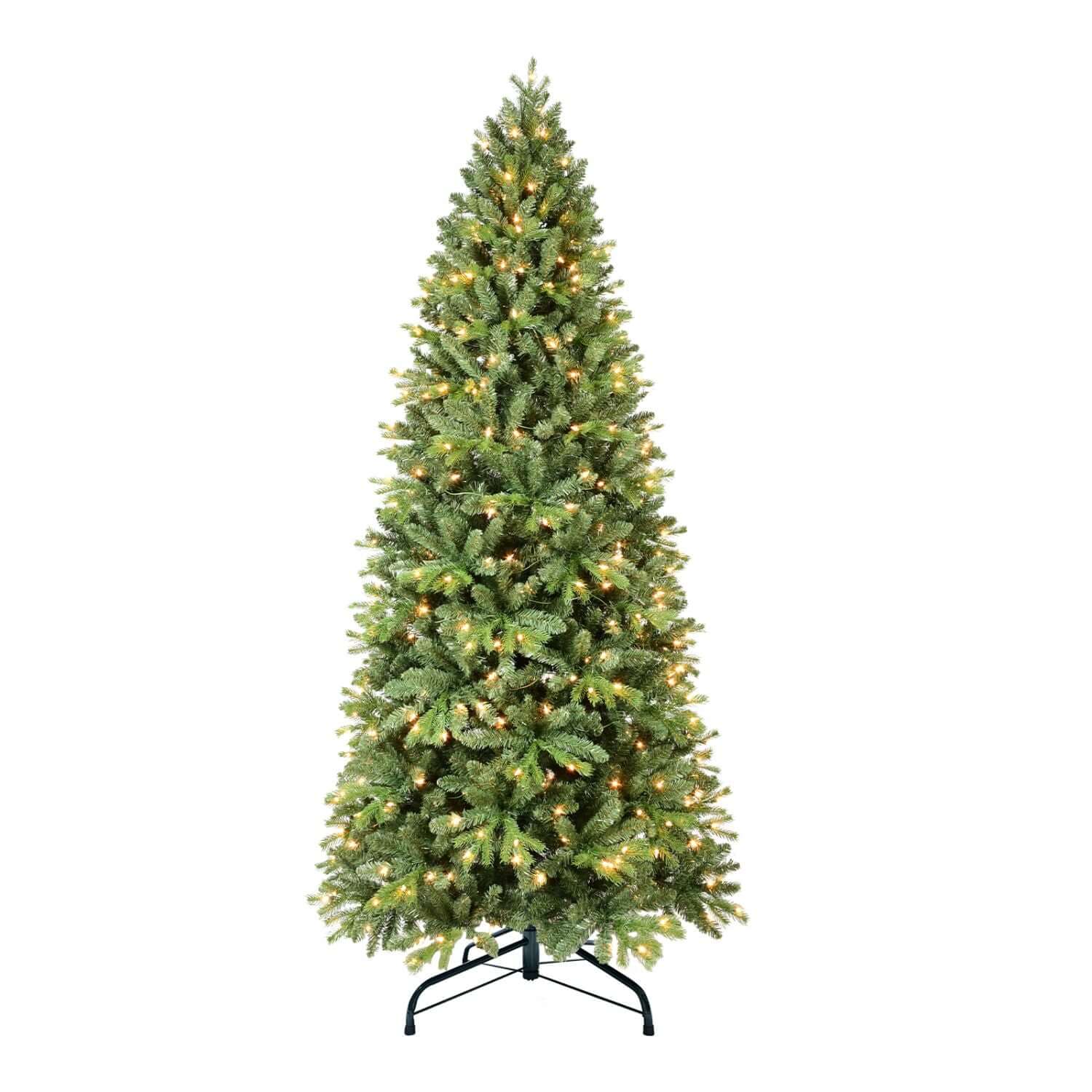 4FT Christmas Tree with LED Lights, green with 527 tips and warm glow, ideal holiday decor.