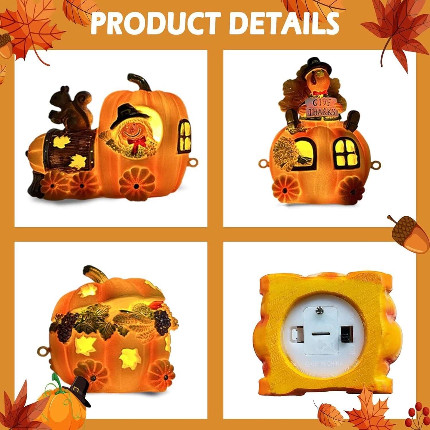 Christmas Gnome Decorations Centerpieces - enchanting light-up train with gnome figurines for festive table décor.