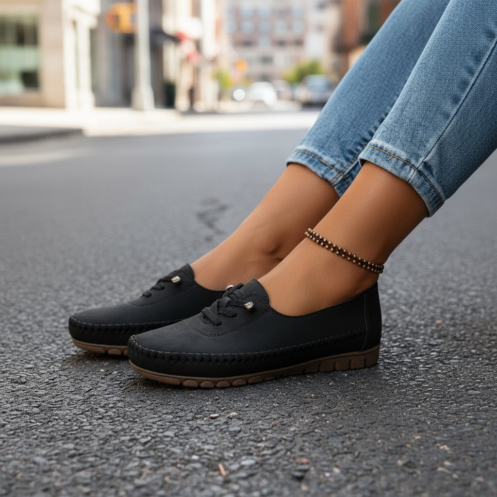 Women’s Comfortable PU Flat Shoes | Soft All-Matching Casual Flats