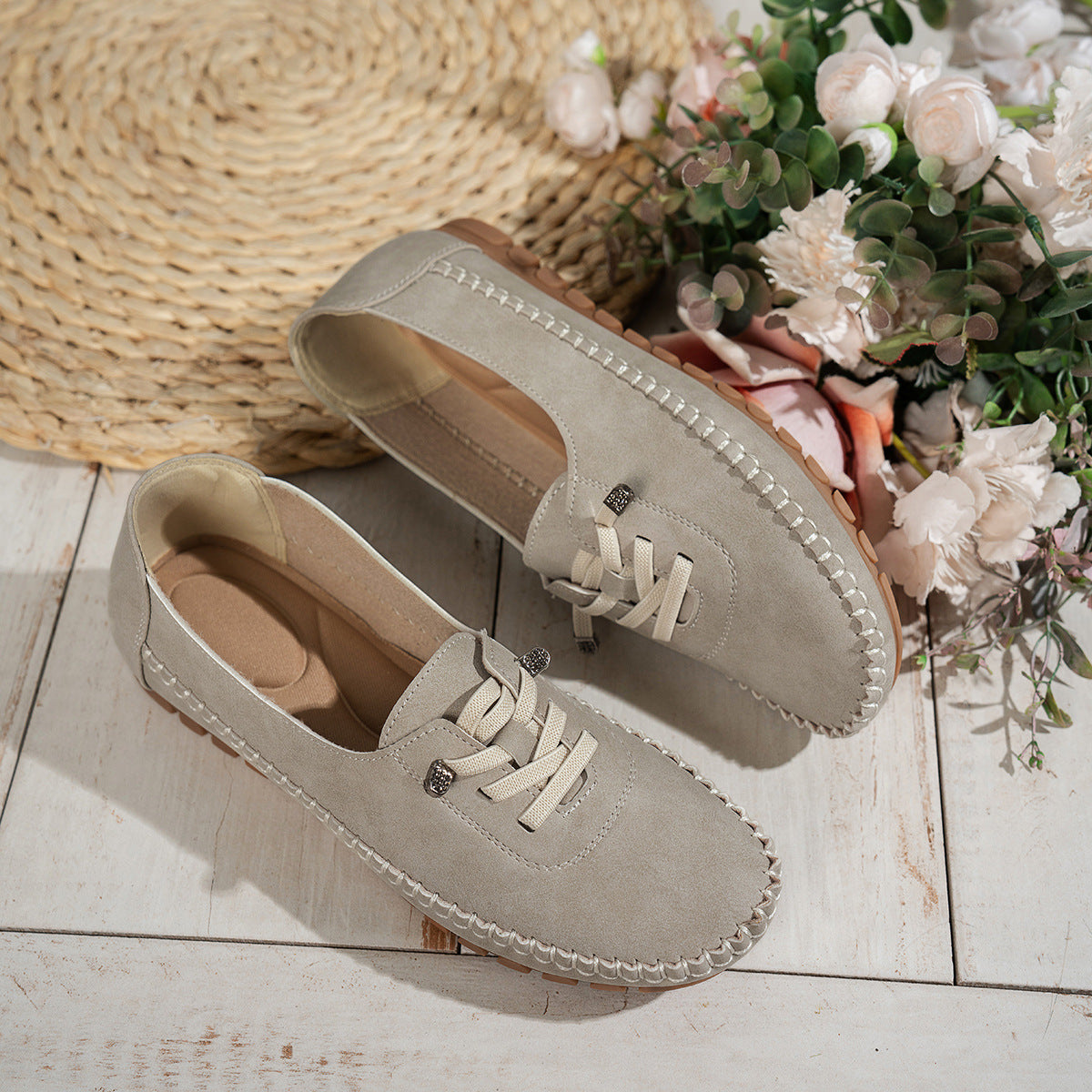 Women’s Comfortable PU Flat Shoes | Soft All-Matching Casual Flats