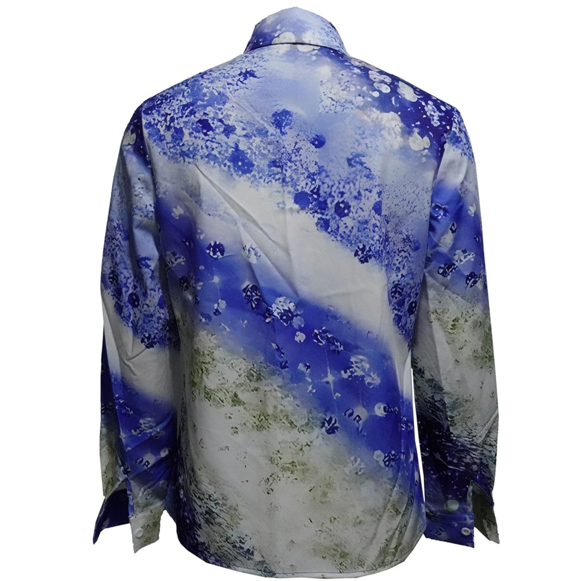 Ladies' Fashionable New Printed Cardigan Shirt Top with long sleeves, lightweight polyester, perfect for spring and summertime.