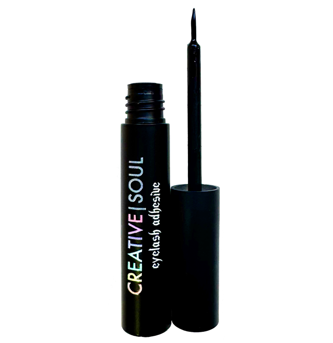 Creative Soul Eyelash Adhesive - Black, super strong, long wearing, quick drying glue for false lashes, black color adhesive.