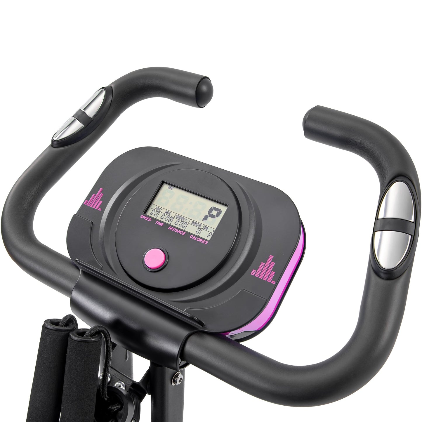 Exercise Bike,Workout Bikes for Home,Folding Stationary Bikes for Home with 16-Level Magnetic Resistance, 300LBS Capacity X-Bike Indoor Exercise Equipment with Heart Rate Sensor & LCD Monitor