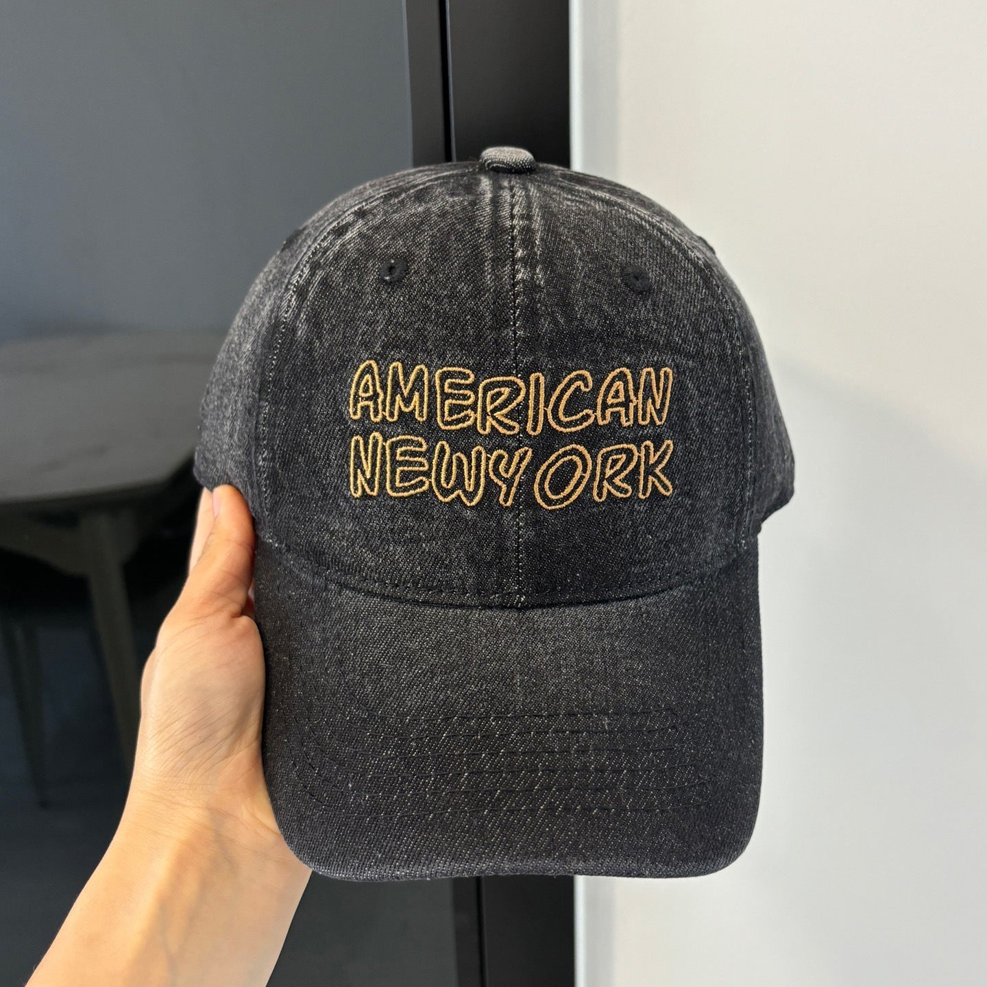 American Retro Washed Denim Peaked Cap — Korean Style Vintage Baseball Hat