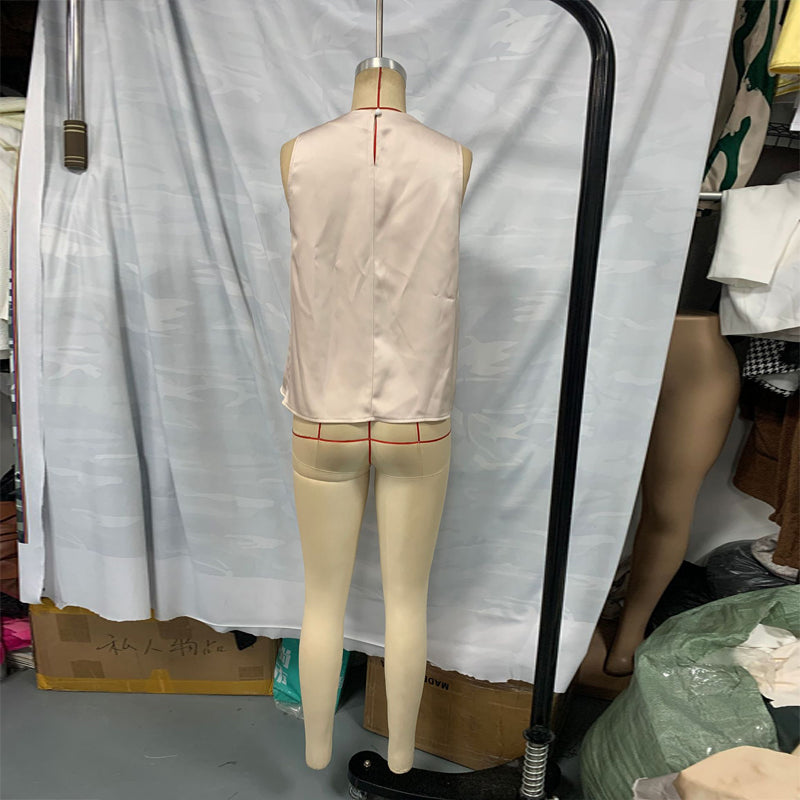 Women's Elegant Sleeveless Mock Neck Top