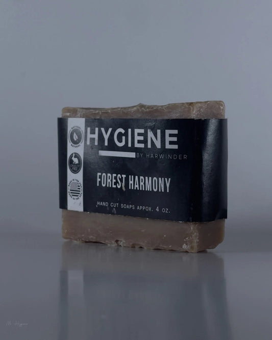 Forest Harmony Bar Soap – Fresh Woods, Deep Clean in eco-friendly packaging on display
