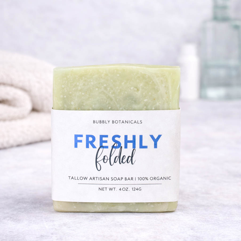 Handcrafted Tallow Soap - Freshly Folded | Clean Lavender Vanilla Scent
