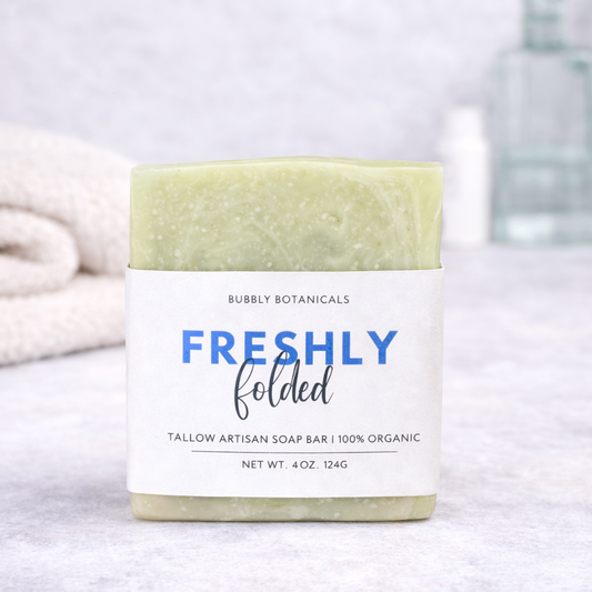 Handcrafted Tallow Soap - Freshly Folded | Clean Lavender Vanilla Scent