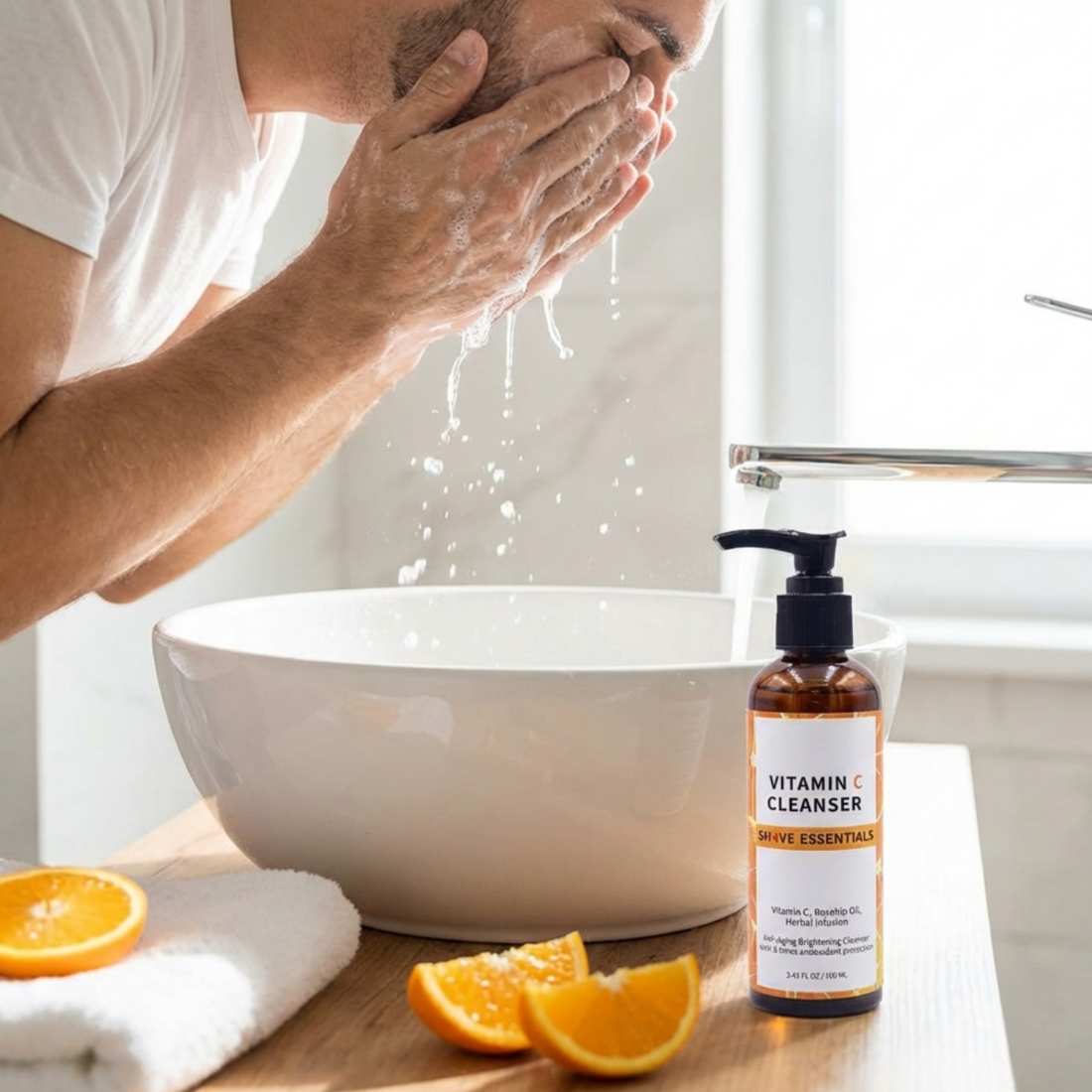 Gentle Vitamin C Facial Cleanser for Anti-Aging Skincare
