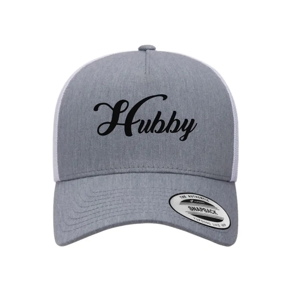 Embroidered Hubby Trucker Hat – Classic Mesh Cap for Wedding or Anniversary