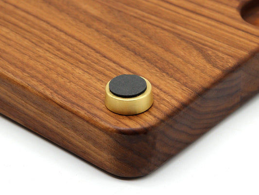Premium Brass Cutting Board Feet - Set of 4, Includes Non-Slip Pads, and Phillips Screws. 1" Diameter Brass Hardware. 100% Made in the USA