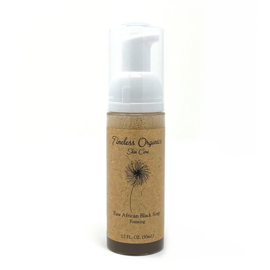 Liquid RAW African Black Soap - Foaming bottle, organic skincare