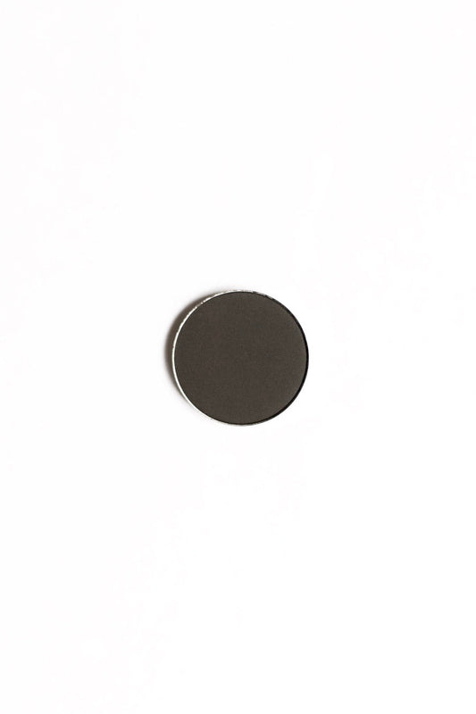 Brow Powder Refill by LAMIK Beauty for fuller-looking defined brows, shown in round refill pan on white background.