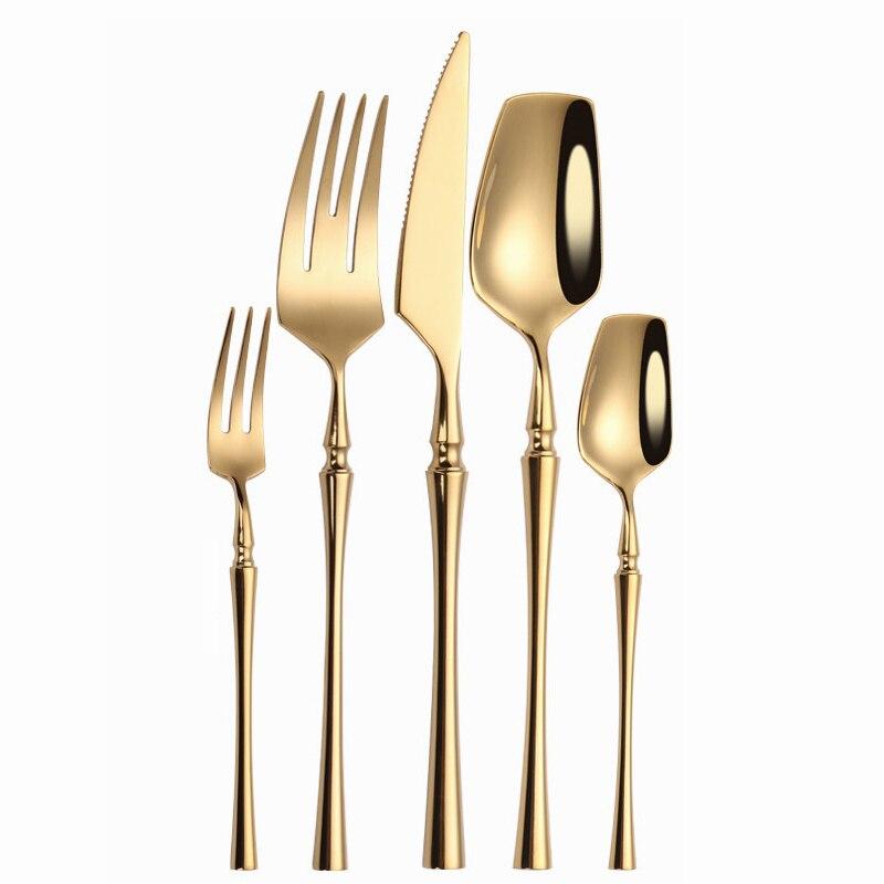 Evangeline Matte Flatware Set 24-Piece in elegant matte finish, featuring modern design with rounded bowls and skeleton shapes.