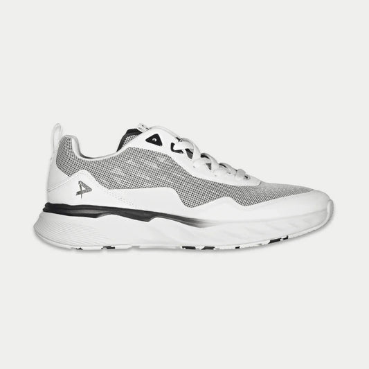 LA Gear Men's Highland Lowtop | White x Black sneaker with breathable mesh and cushioned support for daily wear.