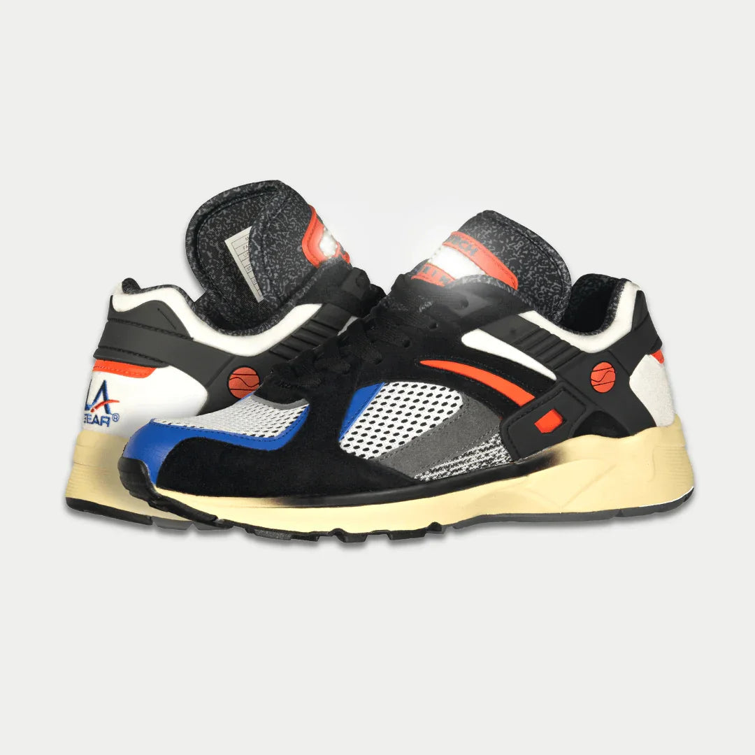 LA Gear Men's Catapult Light-Up Lowtop | Black x Orange with retro 90s design and light-up feature for iconic style and comfort.