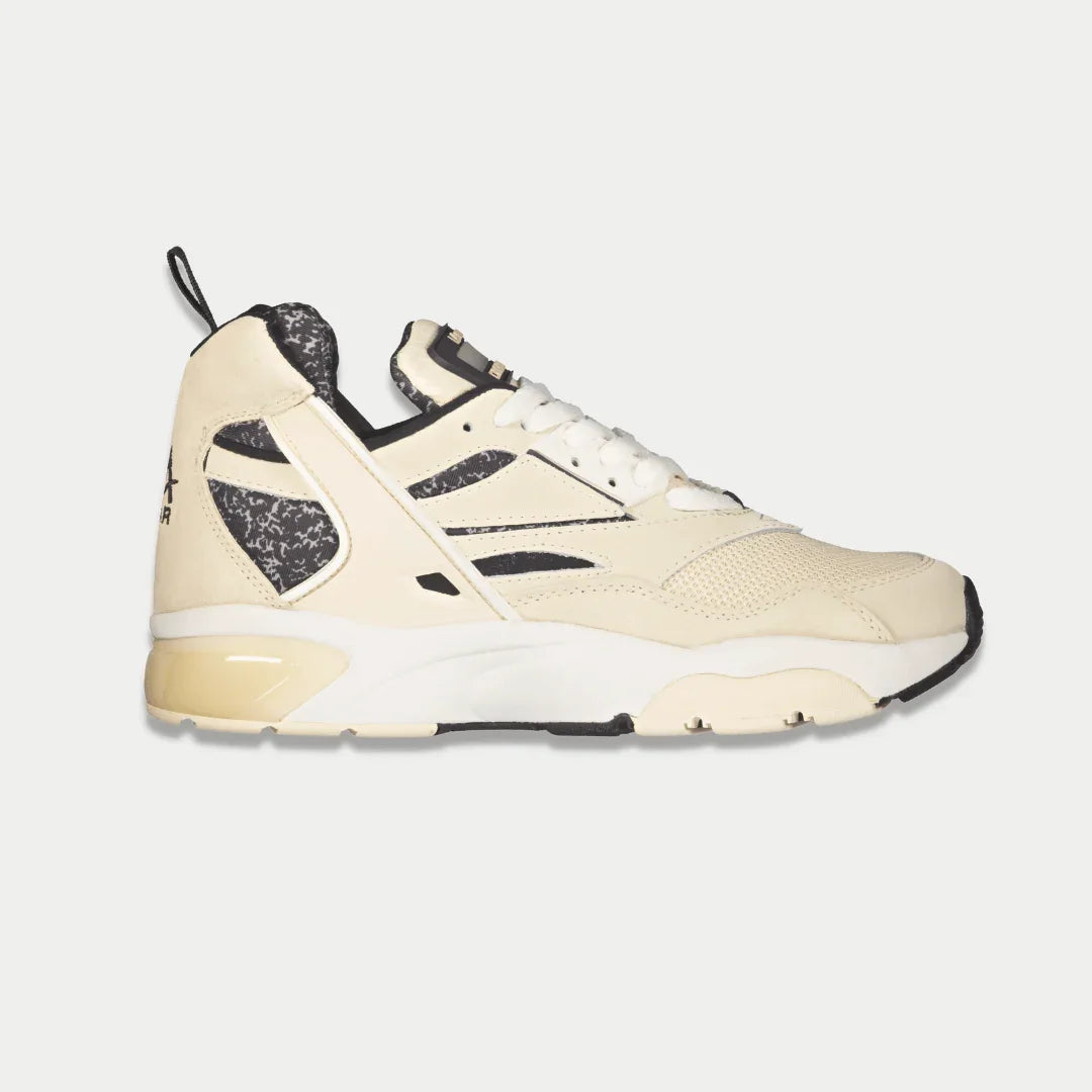 LA Gear Men's Turbo Light-Up Mid | Off-White x Black sneaker with light-up detail and bold design