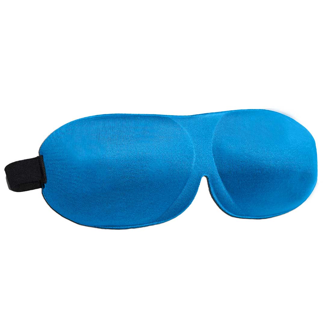 Beauty Sleep | Deep Domed Eye Mask in blue with elastic strap