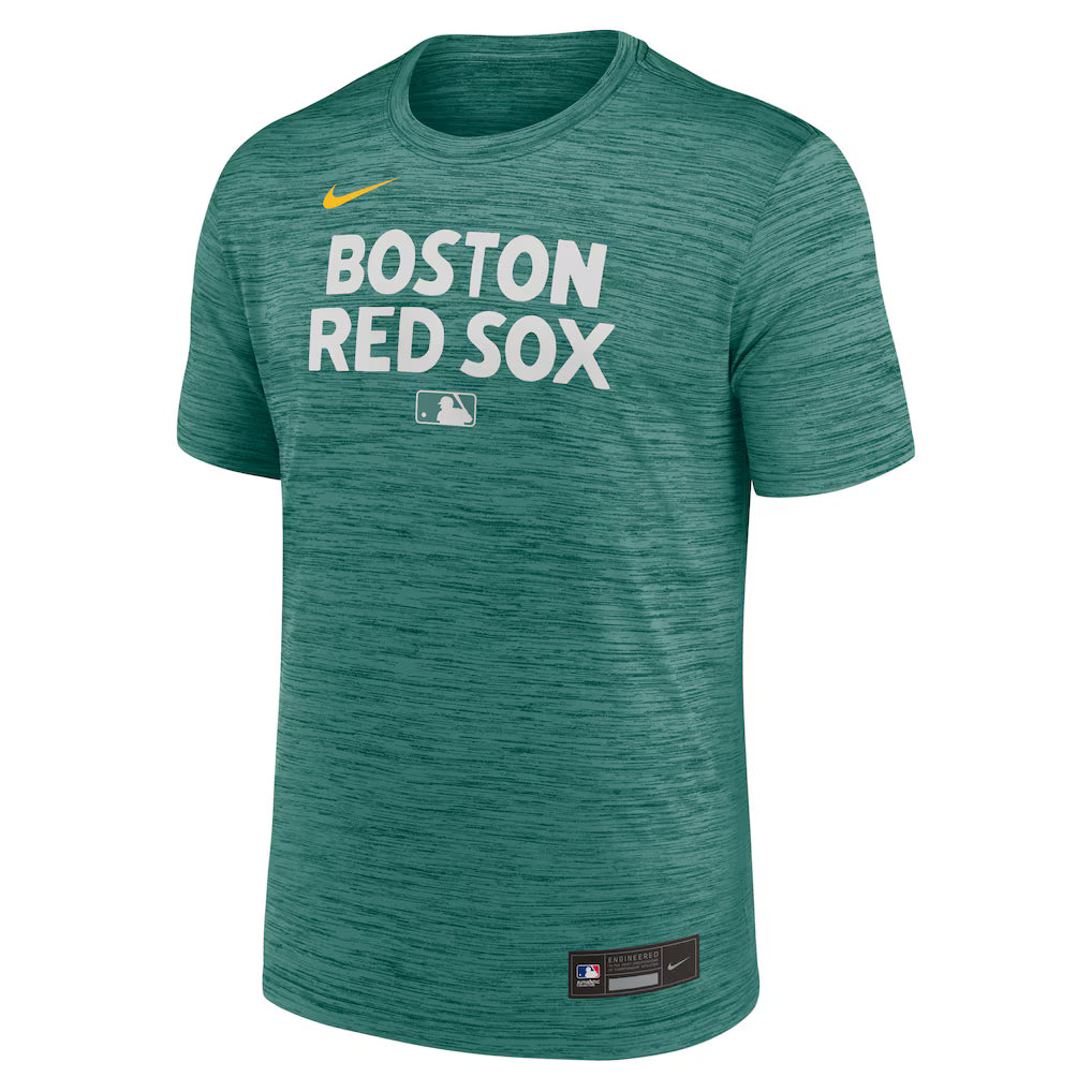 Men’s Boston Red Sox Nike Green 2025 Velocity T-Shirt