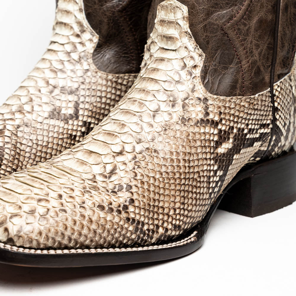 Missouri Natural genuine Python skin cowboy boots with square toe design from the Western Collection.