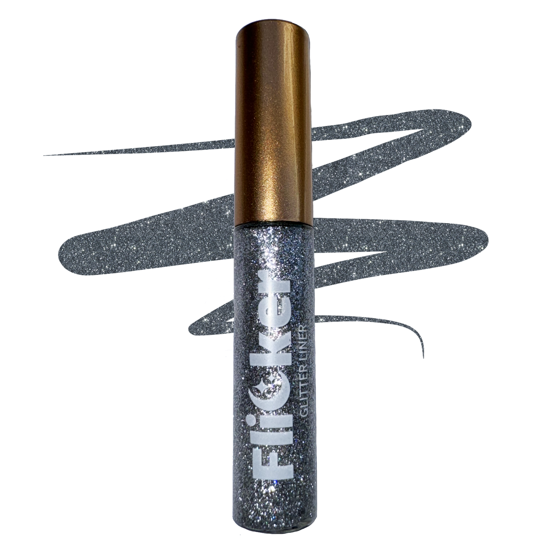Moonlight - Flicker Glitter Eyeliner in sparkly silver shade with easy application for bold sparkle effects.