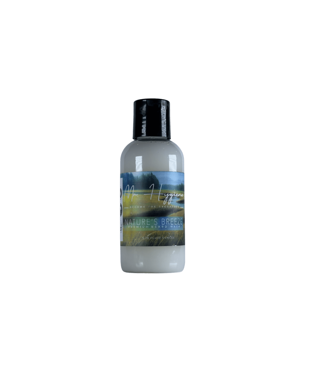 Nature's Breeze Organic Beard Wash bottle for deep clean and hydration