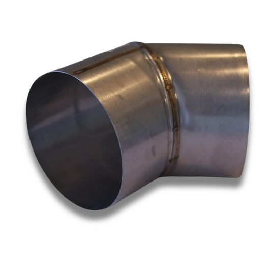 Angled Stove Chimney Pipe - 45 Degree Angle - 3.5” stainless steel vent for sauna stoves