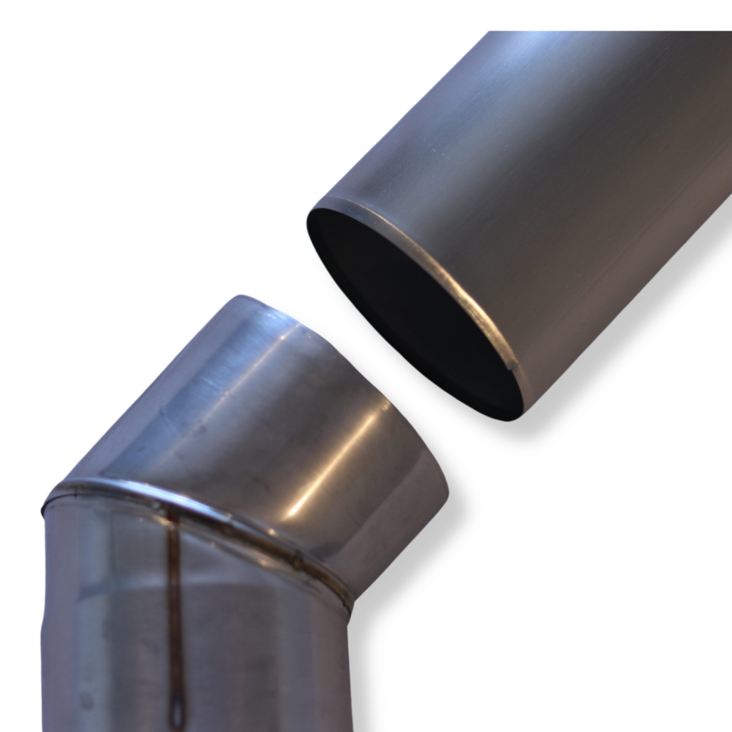 Angled Stove Chimney Pipe - 45 Degree Angle - 3.5” stainless steel vent for sauna stoves, focusing on optimal ventilation and easy installation