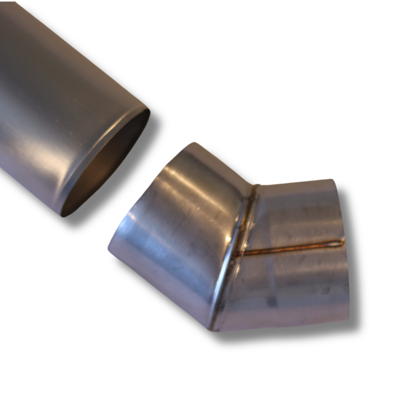 Angled Stove Chimney Pipe - 45 Degree Angle - 3.5” stainless steel vent pipe for sauna stoves