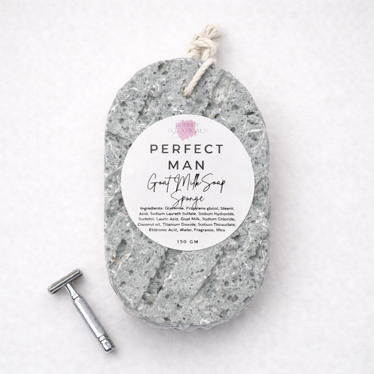 Goat Milk Soap Infused Sponge- The Perfect Man Scented - Lasts up to 6 weeks