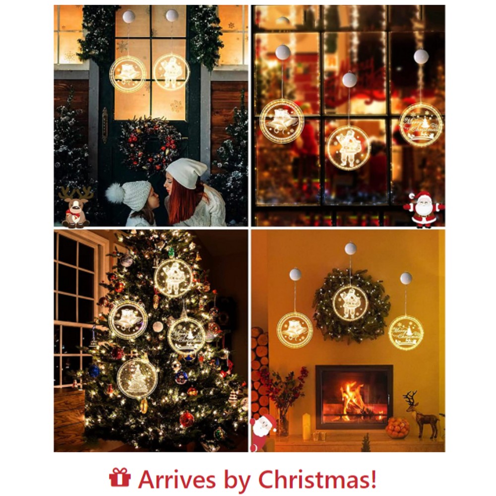 3-Pack 3D Large Christmas LED Hanging Lights