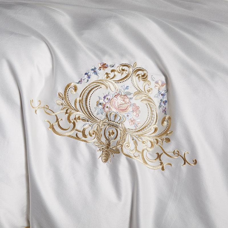 Louis Duvet Cover Set (Egyptian Cotton 1000TC) with elegant royal pattern embroidery