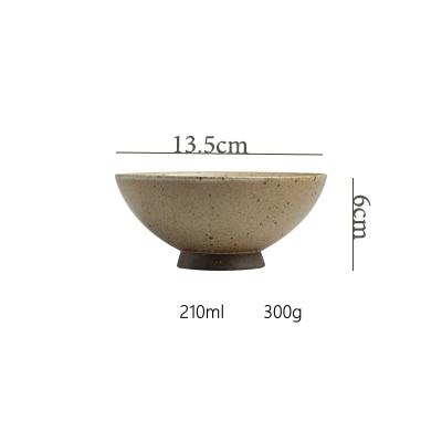 Hand-made Japanese Style Plates And Bowls - ceramic bowl, 13.5cm diameter, 6cm height, 210ml capacity, 300g weight