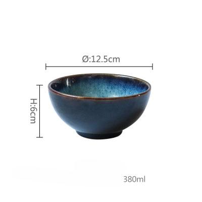 Eye Of Cat Bowl - 380ml ceramic bowl with under glazed technique, ideal for elegant dinner presentations. Imported and eco-friendly.