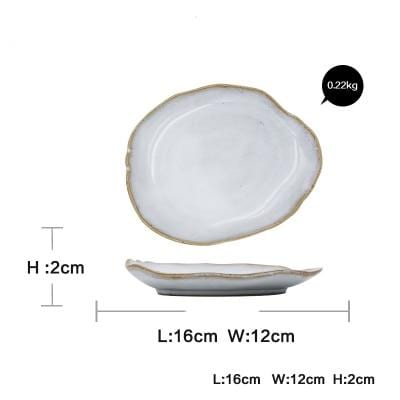 Nanna Bowls And Dishes - Oval Plate, Thetis Tableware, 16cm x 12cm, 0.22kg, White Ceramic Design