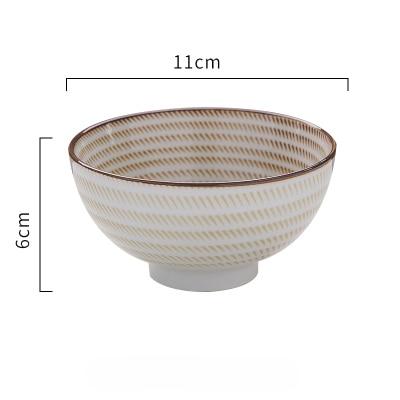 Modern Japanese Ceramic Bowls; eco-friendly porcelain with under glazed design; 11cm diameter, 6cm height; less than 1L capacity