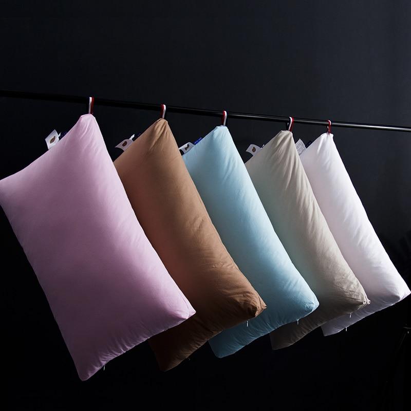 Giovanni Goose Down Pillows Cotton Made Set of 2 displayed in various colors on a black background