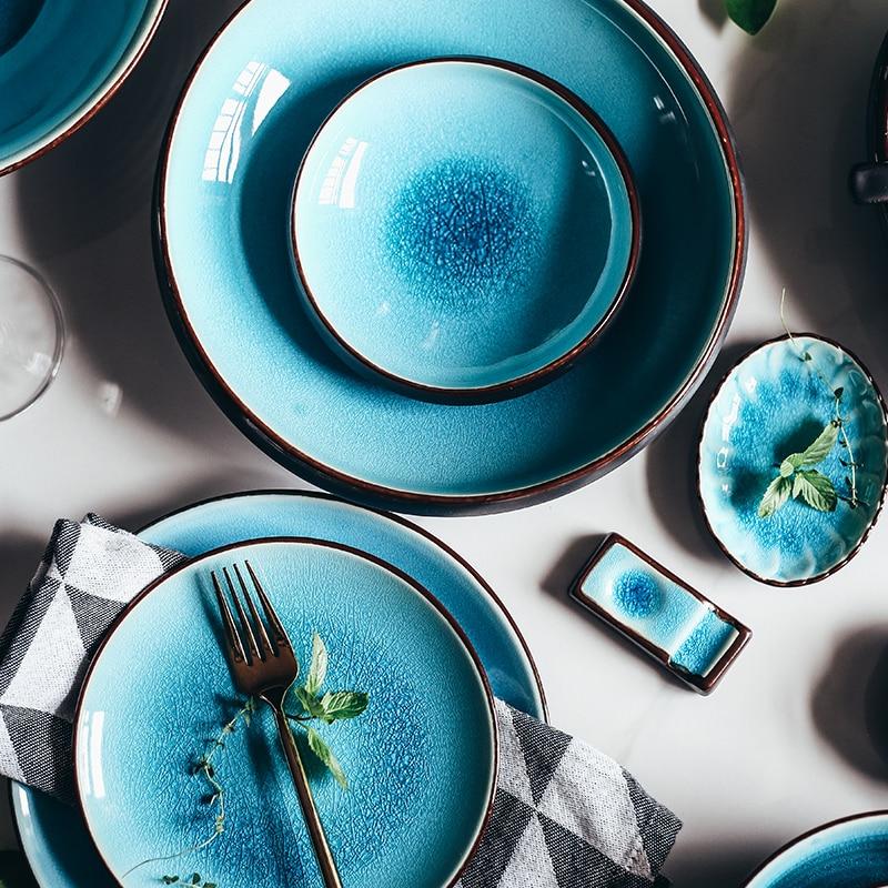 Rosmerta Bowls And Dishes featuring crackle glaze Japanese style porcelain with eco-friendly and solid patterns.