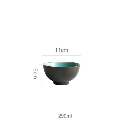 Rosmerta Bowls And Dishes ceramic porcelain bowl, 11cm diameter, 6cm height, 290ml capacity, Japan style crackle glaze, eco-friendly