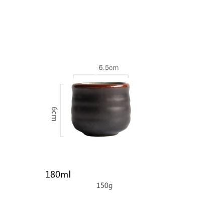 Rosmerta Bowls And Dishes - Japan style black porcelain bowl with 180ml capacity and 6.5cm diameter, eco-friendly ceramic.