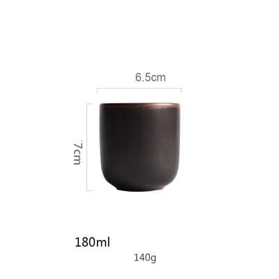 Rosmerta Bowls And Dishes ceramic cup with 180ml capacity, 7cm height, 6.5cm diameter, and eco-friendly porcelain material.