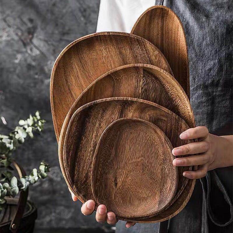 Mateo Oval Wood Board Set 5-Piece handcrafted serving platters