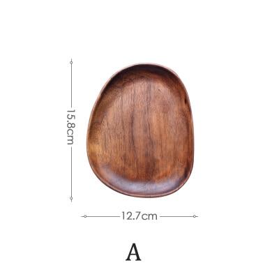 Mateo Oval Wood Board Set 5-Piece - Single wooden board with dimensions 15.8cm by 12.7cm