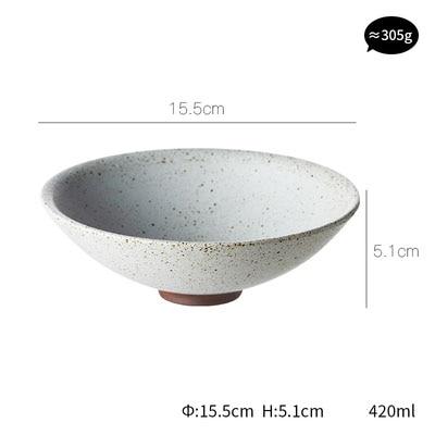 Hemera Ceramic Bowl with dimensions 15.5cm x 5.1cm, capacity 420ml, and weight approximately 305g. Stylish and modern design.