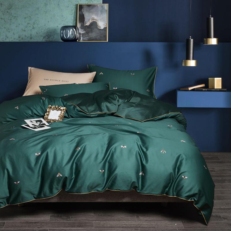 D'Artagnan Duvet Cover Set (Egyptian Cotton) in a modern and elegant bedroom setting