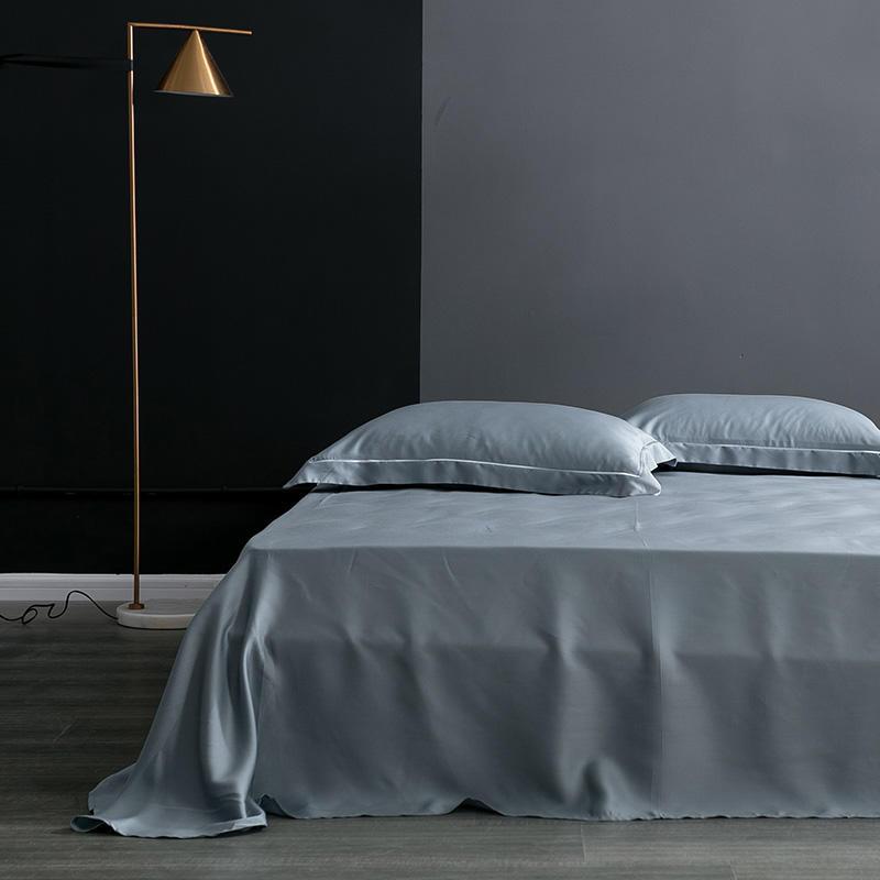 Karen Solid Color Lyocell Duvet Cover Set in modern bedroom setting showcasing soft, luxurious Tencel fabric.