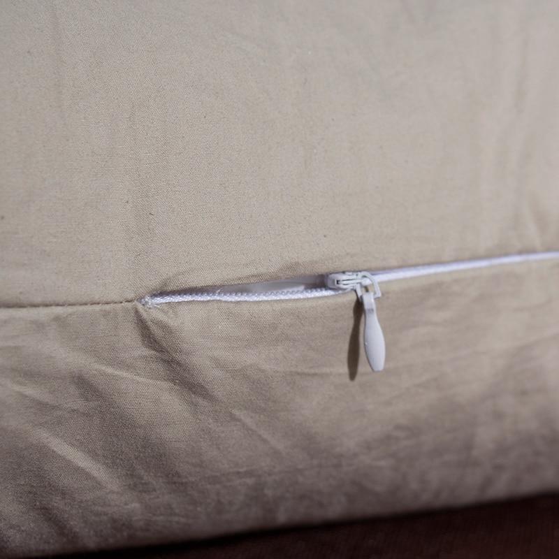 Close-up of zip detail on Giovanni Goose Down Pillows Cotton Made Set of 2, showcasing quality and design.